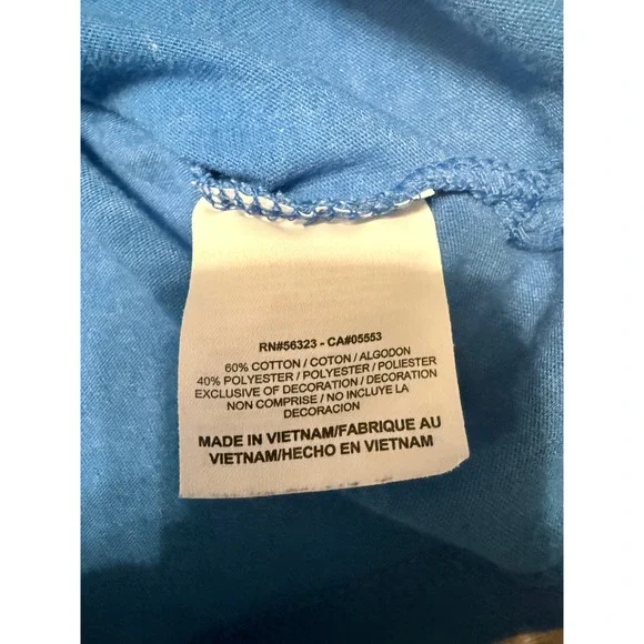 Nike NFL Detroit Lions Womens XL V-Neck T-Shirt Blue Short Sleeve Fan Gear - Picture 9 of 9